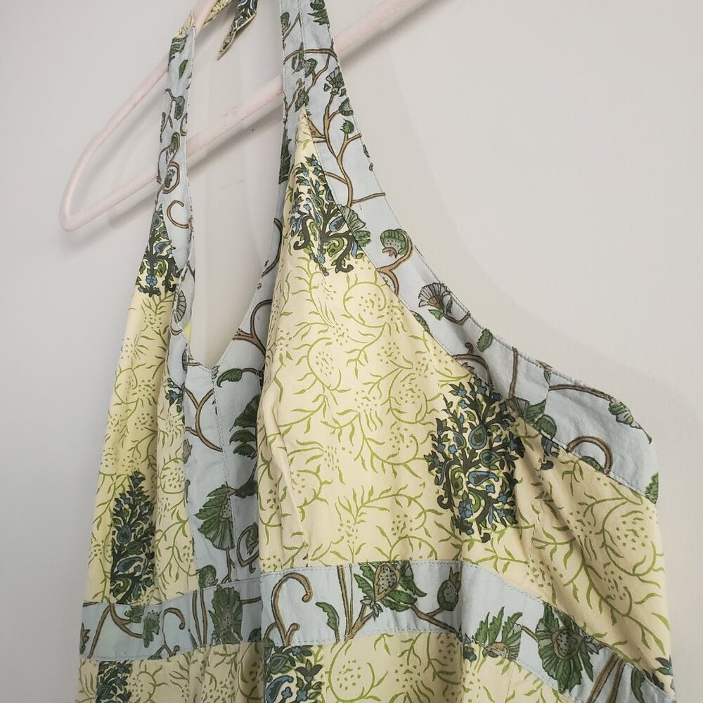 Gap Halter Mini Sun Dress 12 Yellow Floral Vintage Y2K Festival - Picture 4 of 10